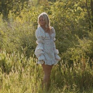 For Love & Lemons Lucca Floral Mini Dress